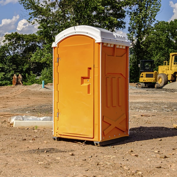 how often are the portable restrooms cleaned and serviced during a rental period in South Mahoning